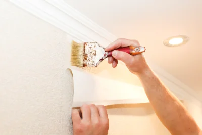 Pose de papier peint à Cauro — revêtements muraux et toiles de verre